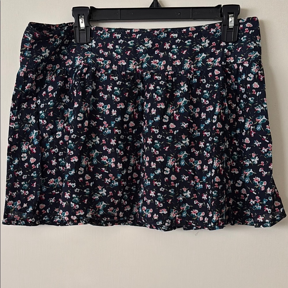 Floral Black Skirt